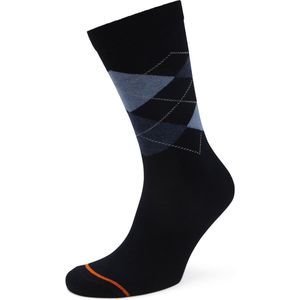 Suitable - Argyle - Sokken - Donkerblauw - Halfhoge Sokken