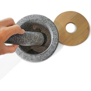 Garlic crusher, sustainable, spices, herbs - Knoflookpers - Stamper en mortierset, Stamper Grinder Bonen Knoflook Kruiden Voedingsmiddelen Keuken