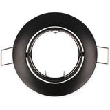 LED Line - OP=OP Inbouwspot Zwart Rond - Kantelbaar - Zaagmaat 75mm - Buitenmaat 85mm