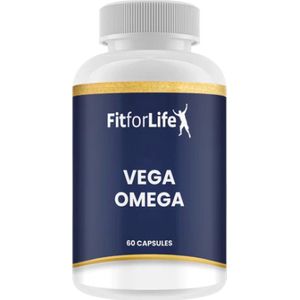 Fit for Life Vega Omega - Gemaakt van marinealg - Vegetarische bron van omega vetzuren - Hoge en veilige dosering EPA en DHA - 60 capsules