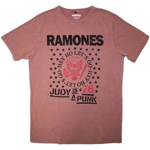 Ramones - Hey Ho Judy Heren T-shirt - S - Rood
