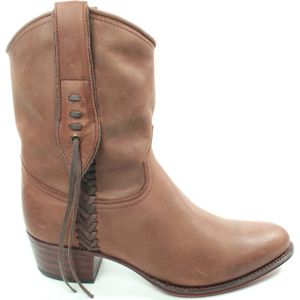 Sendra 8514 Feif- Bruin-Half hoge dames laarzen met stevige hak-maat 41