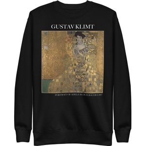Gustav Klimt 'Portret van Adele Bloch-Bauer I' (""Portrait of Adele Bloch-Bauer I"") Beroemd Schilderij Sweatshirt | Unisex Premium Sweatshirt | Zwart | XXL