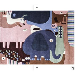 AFKLiving - Vloerkleed - Kindertapijt Dierenpuzzel - Multicolor/Diverse kleuren - 120x140 cm