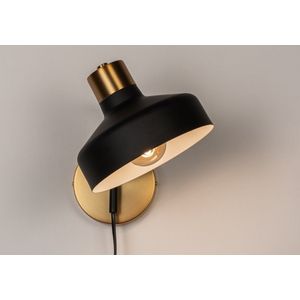 Lumidora Wandlamp 74252 - E27 - Zwart - Goud - Messing - Metaal