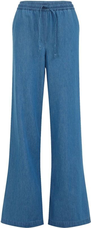 Blue Ridge - Dames wide leg broek - Blauw - Relaxed Fit - Katoen