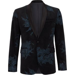 WE Fashion - Slim Fit Blazer - Marineblauw - Velvet