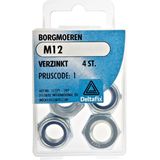 Deltafix - Borgmoer - Verzinkt - M12 - DIN 985 - 4 Stuks