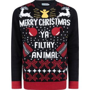 Foute Kersttrui Dames & Heren - Christmas Sweater ""Merry Christmas, Ya Filthy Animal"" - Mannen Maat XS - Sinterklaas - Kerst - Kerstcadeau