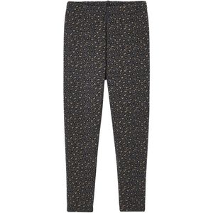Leggings - Grijs - Gevoerde Meisjeslegging - Met Fleecevoering - Bedrukt