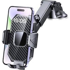 Mobiele Telefoonhouder voor Auto met Versterkte Zuignap en 360 Graden Rotatie
