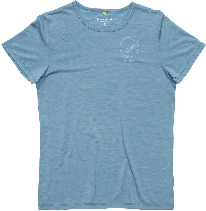 Devold Of Norway - Active Spring - T-shirt - Blauw - Korte Mouwen - Dames