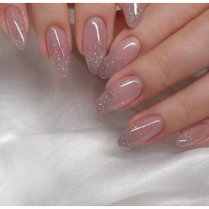 Set van 24 kunstnagels Roze glam