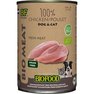 Biofood Organic Hond en Kat 100% Kip 400 gr