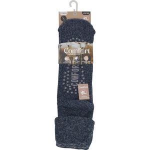 HEREN WOLLEN HUISSOKKEN-HOMESOCKS-ANTI-SLIP-EXRA WARM-ZWART-39/42