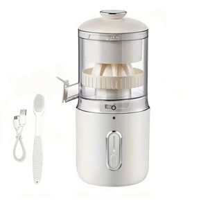 RM Store® - Elektrische Sinaasappelpers - Sinaasappelsap Extractor - Juicer - Draadloos - Draagbaar - Met Reinigingsborstel - Groenten - Vruchten - USB - Wit - 14 x 11 x 28 cm.