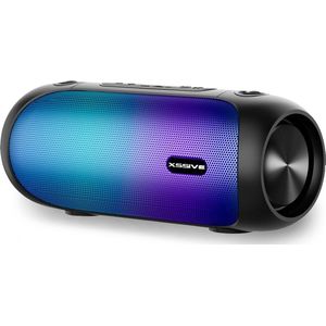 Xssive Bluetooth Speaker - 30W Krachtig Stereogeluid - IPX5 Waterdicht - RGB-verlichting - TWS-functie - FM Radio