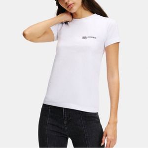 KLJ - Slim Essential Logo Tee - T-shirt - Wit - 100% Biologisch Katoen
