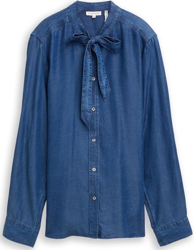 TOM TAILOR - Blouse - Blauw - Denim