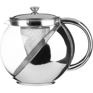 Theepot met filter - zilver