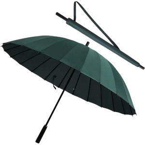 Livano Moderne Golf Paraplu - Stormparaplu - Opvouwbaar - Windproof - Stormproef - UV Bescherming - Umbrella - Draagbaar - Groen