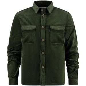 A Fish Named Fred - Overshirt - Groen - Rib - Slim Fit