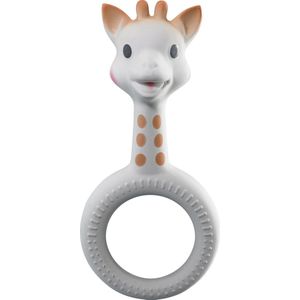 Sophie de giraf So'Pure Bijtring - Bijtspeeltje - Bijtspeelgoed - Babyspeelgoed - 100% Natuurlijk rubber - 13.5x6.4x5.2 cm - Beige/Bruin