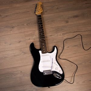 Fazley FST118BK Gitaar - Elektrische gitaren - Voor beginners - Zwart - Muziekinstrumenten