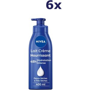 6x Nivea body milk nourrissant 400ml voedend met pomp