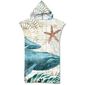 Hooded Veranderende Handdoek Poncho voor Volwassenen - Ideaal voor Strand en Zwemmen