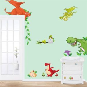 MUURSTICKER  - DRAAK - DIEREN - WANDDECORATIE - KINDERKAMER - BABYKAMER - JONGEN - MEISJE -nr 975