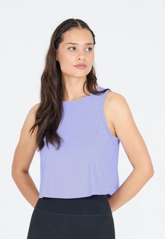 Athlecia - Kerensky - Crop Top - Zwart - Polyamide/Elastaan