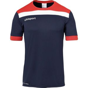 Uhlsport Offense 23 Shirt Korte Mouw Kinderen - Marine / Rood / Wit | Maat: 152