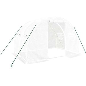 vidaXL Tuinkas met stalen frame - 6 mÂ² - 3x2x2 m Tuinhuisje - Broeikas - Kweekkas - Plantenkast - Tuinaccessoires