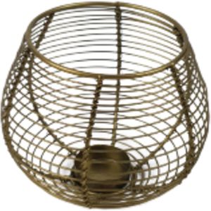 Theelichthouder - Goud - Rond - Draadmand - Trendy - Waxinelichthouder – Waxinelicht - Decoratie