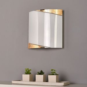 Lindby - wandlamp - 1licht - glas, metaal - H: 26 cm - E27 - wit, goud