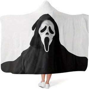 Plaid - Hoodie Deken Met Mouwen - Onesie - Fleece Blanket - Knuffeldeken - Dames - Heren - Kinderen - Extra Warm - Scream