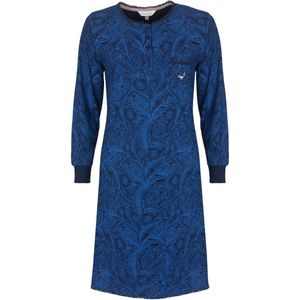 Tenderness Dames Nachthemd - Geprint Dessin - Diep Blauw - Maat S