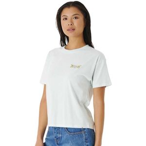 Rip Curl Hula Surfer Relaxed T-shirt Met Korte Mouwen Wit 2XS Vrouw