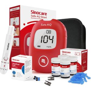 Glucosemeter - Voordeelpakket met 50 Teststrips & 50 Lancetten - Inclusief Opbergtas en 2 Batterijen