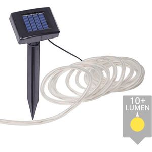 Lichtsnoer buiten - Solar tuinverlichting - 10m - Lichtslang buiten 'Rope' - Met los solarpaneel - Lichtsnoer op zonne-energie
