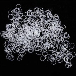 EGoods - Haarelastiekjes voor meisjes - 1000 stuks mini transparante elastische haarelastiekjes