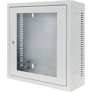 DSIT 3U wandkast wit met glazen deur 185mm diep - serverbehuizing - serverrack - serverkast - 19 inch