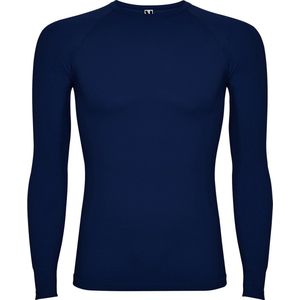 Donker Blauw thermisch sportshirt met raglanmouwen naadloos model Prime maat 4 jaar