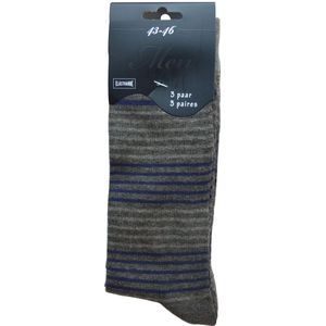 Mannen sokken 6 paar - MULTIPACK - Katoenen heren sokken - met fantasie - fadestripe - MAAT 39-42