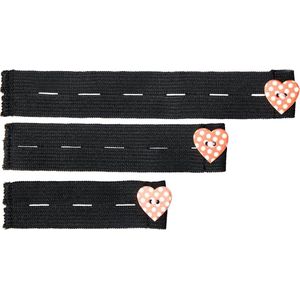 Be Mammy - Damesbroekverlenging Rubber – 3-Pack – Zwart/Oranje - BE-BE20-126-BB-N