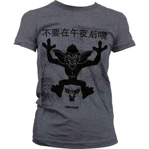 Gremlins Dames Tshirt -XL- Chinese Poster Grijs
