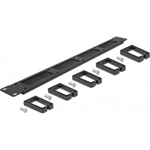 Delock - Penseelstrip - Zwart - Metaal - Voor 19 Inch Netwerkkast