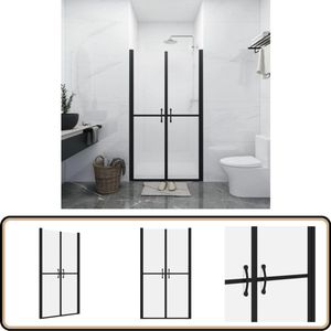 vidaXL Douchedeur - ESG glas - 83-86x190 cm Douchedeur - ESG Glas - Douchewand - Badkamerspiegel - Badkameraccessoires