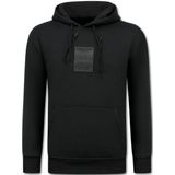 Oversized Hoodie Heren met Capuchon - ICONS Basic- Dik Geweven - 5808 - Zwart